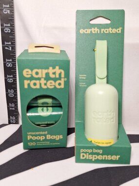 NWT Earth Rated Poop Bags and Poop Bag Dispenser